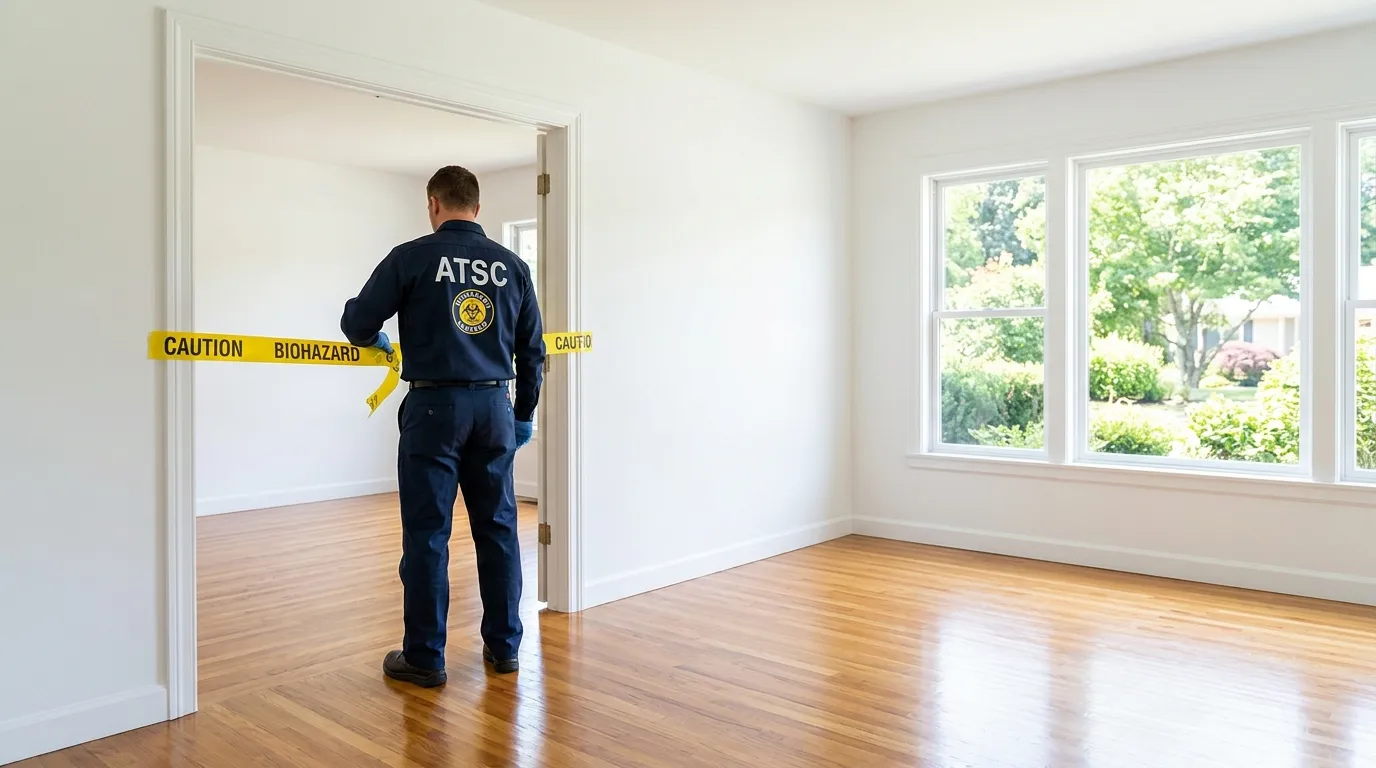 Certified biohazard cleanup crew performing Trauma Scene Cleanup in Homestead Meadows North